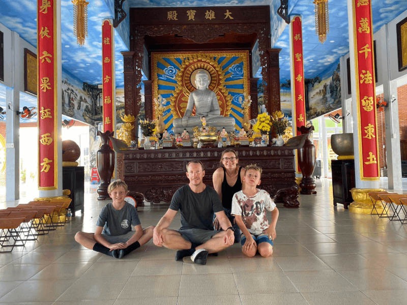 family trip temple visit